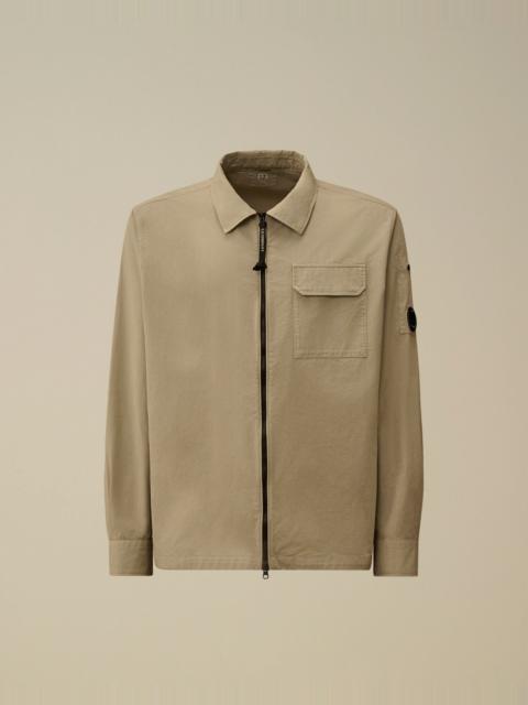 Organic Gabardine Zipped Lens Overshirt