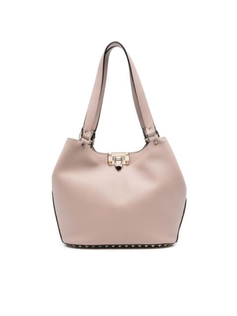 Rockstud leather shoulder bag