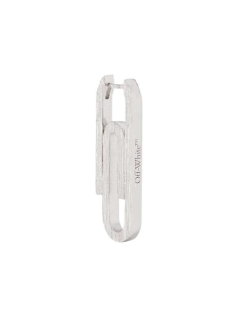 OFF-WHITE Paperclip Mono Earring Silver