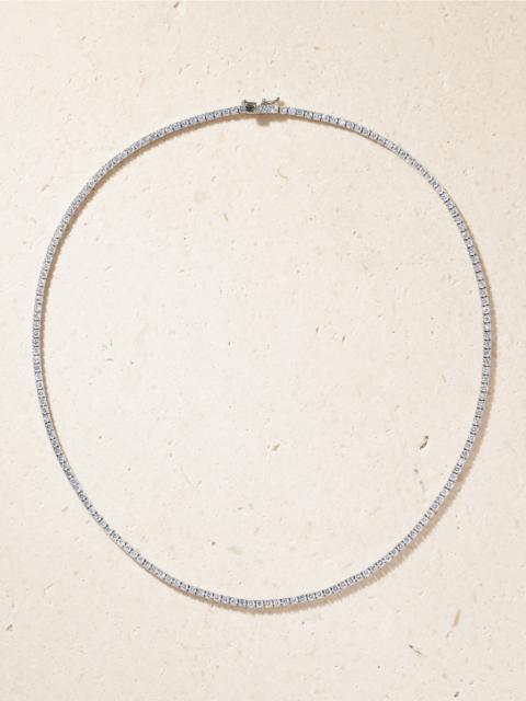 14-karat White Gold Diamond Tennis Necklace