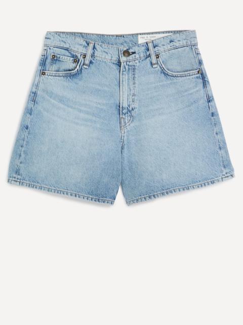 Kaia High-Rise Denim Shorts in Vista