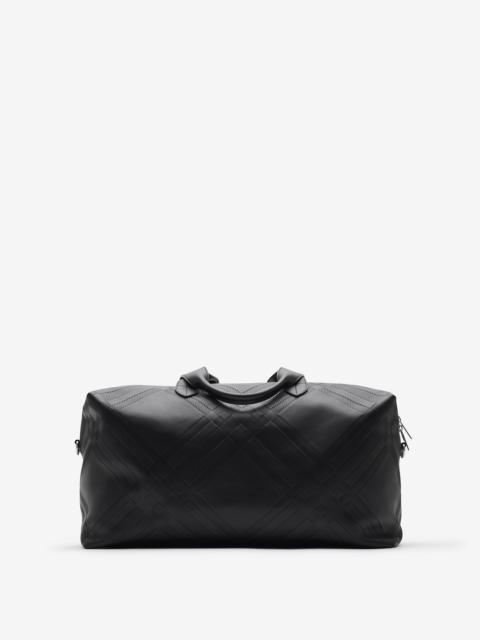 Embossed Check Duffle Bag