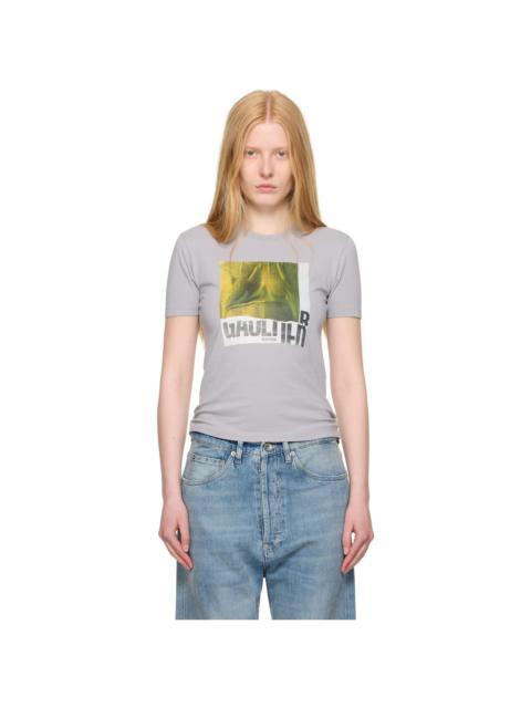 SSENSE Exclusive Gray Cotton Water Print Baby T-shirt