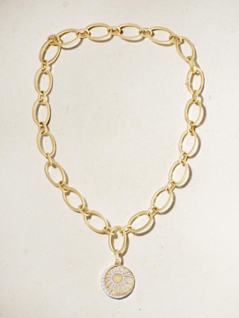 Balance Oval Infinity 18-karat Gold Diamond Necklace