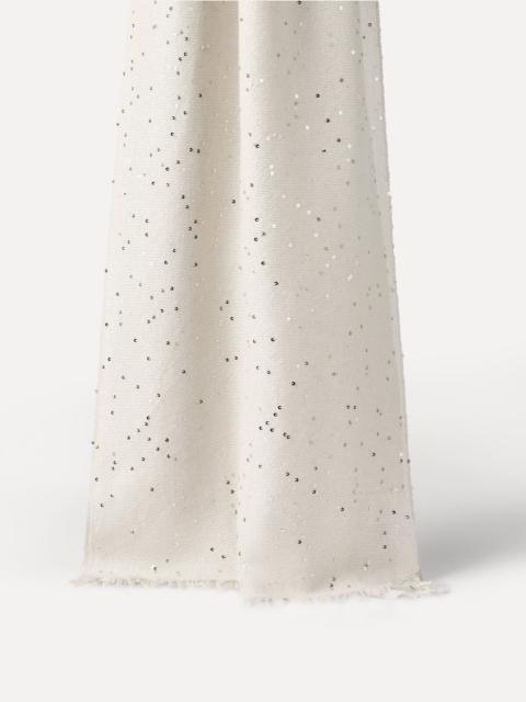 Cashmere and silk diamond yarn scarf