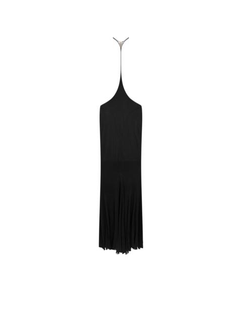 SHEER VISCOSE KNIT SKIRT WITH CHOKER DETAIL
