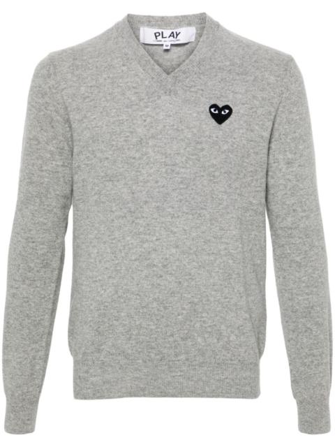mélange-effect wool jumper