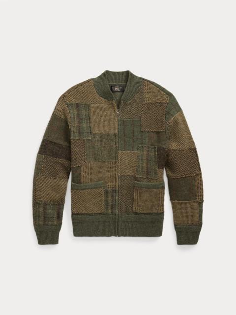 Patchwork Wool-Cashmere Sweater Jacket