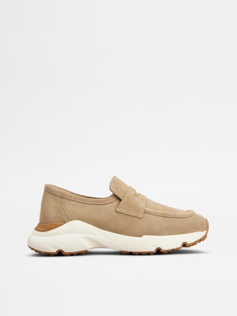 SPORTY LOAFERS IN SUEDE - BROWN