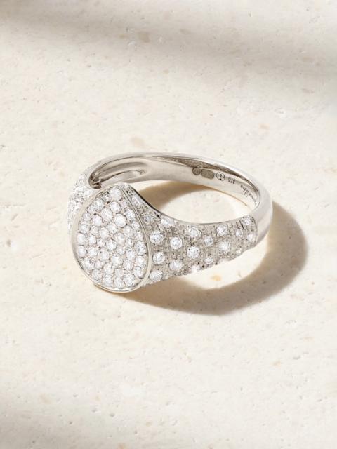 Mini Poire 9-karat White Gold Diamond Ring