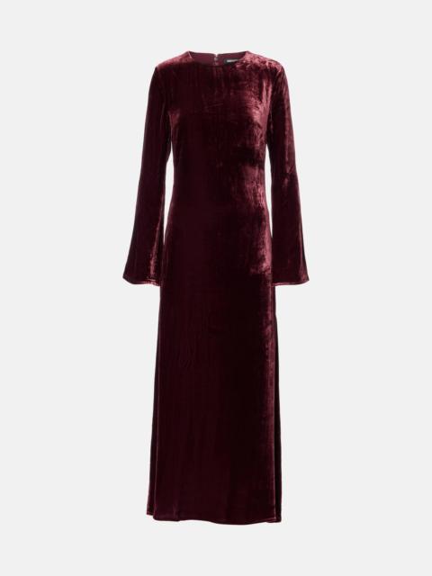 Velvet maxi dress