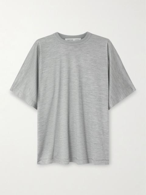 Silk-jersey T-shirt Gray
