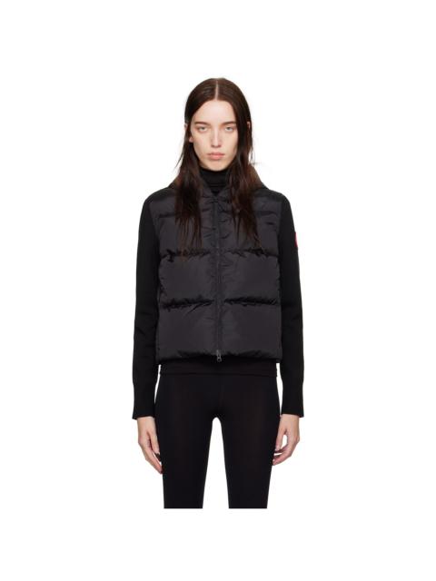 Black HyBridge® Wide Quilt Knit Down Jacket