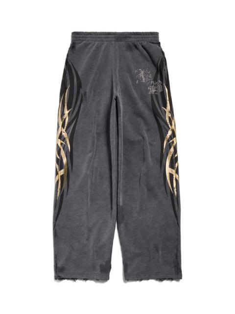 Men's Tacky Gold Baggy Sweatpants in Black