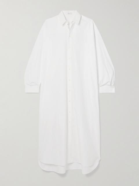 Oversized Cotton-poplin Maxi Shirt Dress