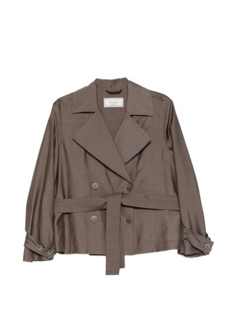 belted double-breasted jacket