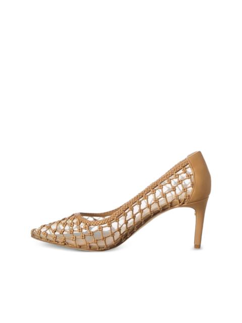 70mm Ilary woven mesh pumps