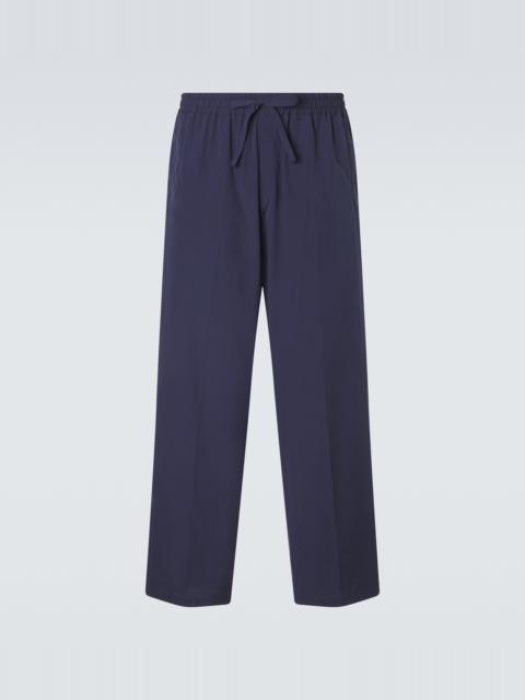 Julian cotton and silk straight pants