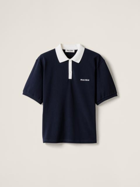 Cotton piqué polo shirt