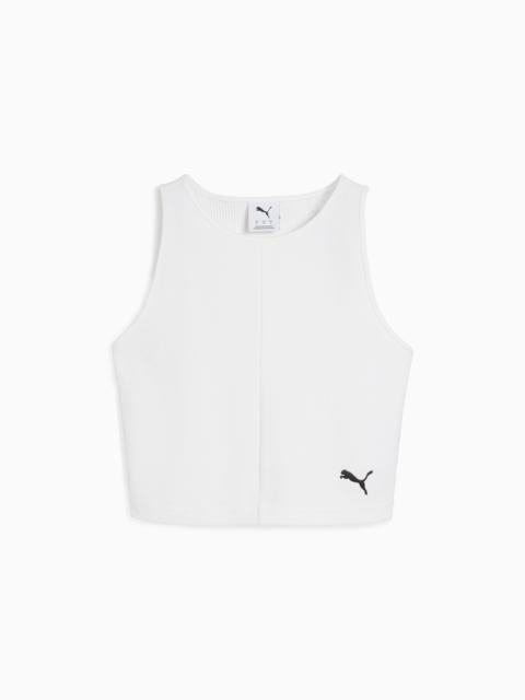 Wardrobe Essentials Women's Ribbed Crop Top