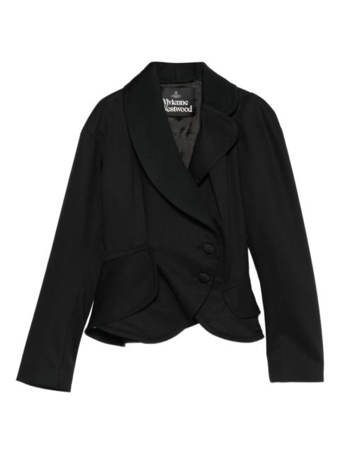 Stormy shawl-lapel button blazer