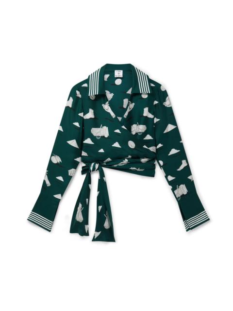 Metaphysical Silk Wrap Shirt | Casablanca Paris
