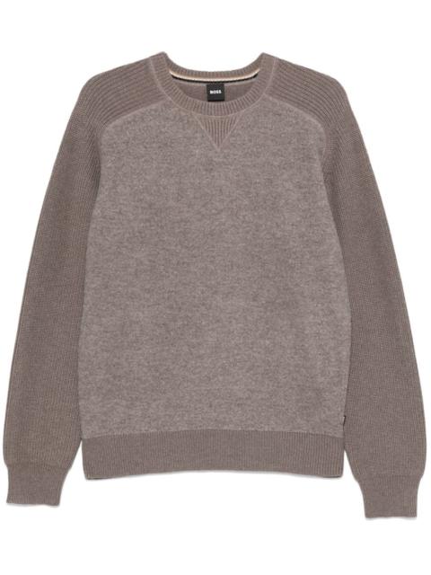 panelled sweater
