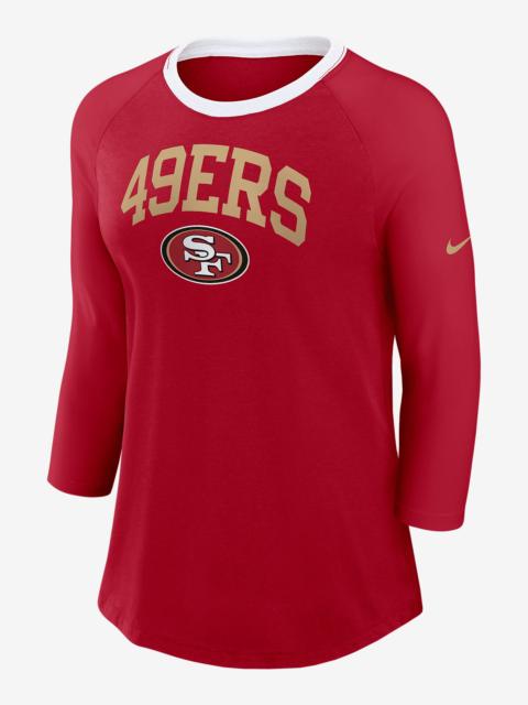 San Francisco 49ers Women's Nike NFL 3/4-Sleeve T-Shirt