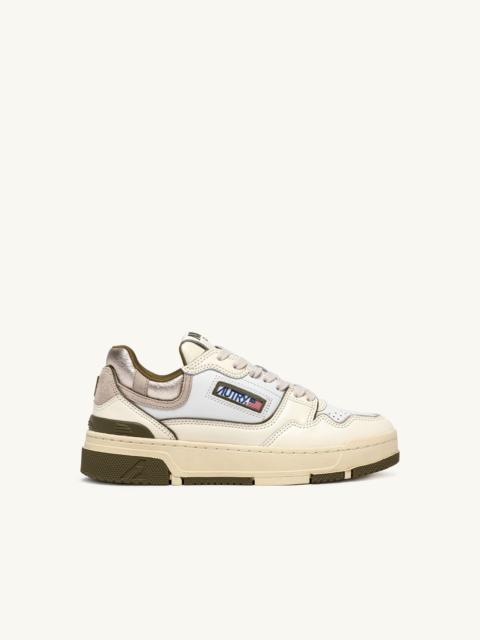 CLC LOW SNEAKERS IN WHISPER WHITE LIZARD AND PLATINUM LEATHER