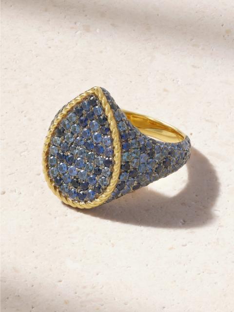 Poire 9-karat Gold Sapphire Ring