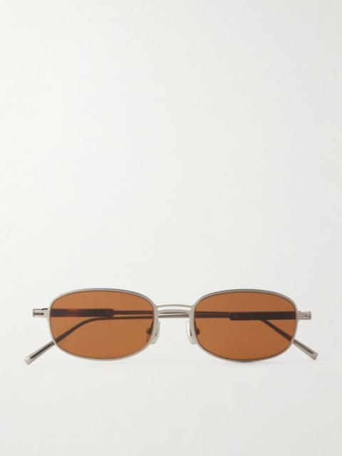 Square-frame Silver-tone And Acetate Sunglasses