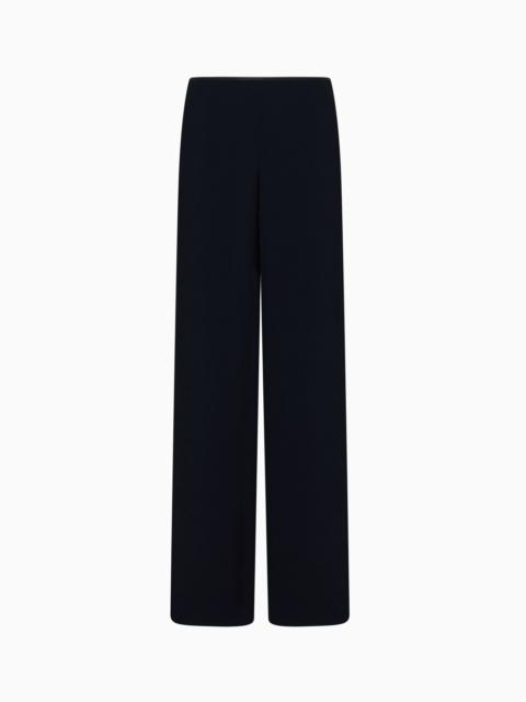 CADY CRÊPE EFFECT PALAZZO TROUSERS