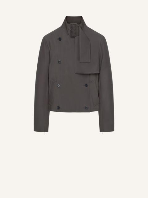 BUCKLE SHORT COTTON TRENCH COAT