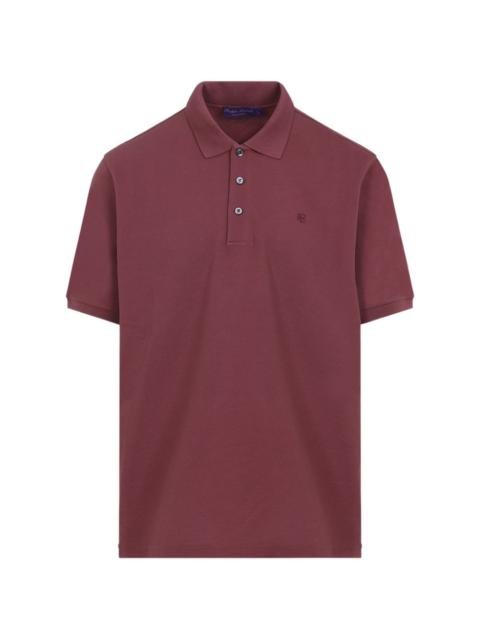 button embroidered polo shirt