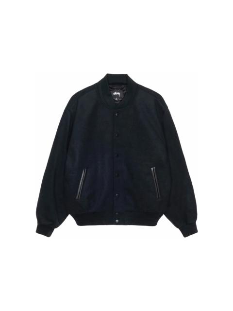 Stussy Sport Melton Varsity Jacket Black