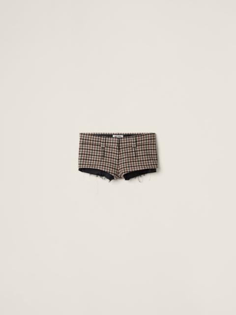 Houndstooth check shorts
