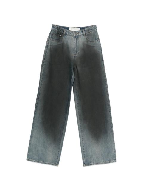faded-effect denim jeans