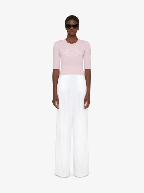 SLIM FIT SWEATER IN KNIT WITH GIVENCHY MEDALLION