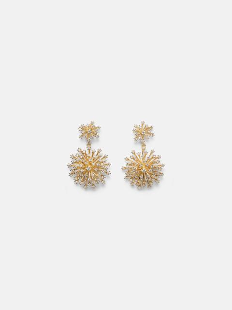 Burst 14kt gold drop earrings with diamonds