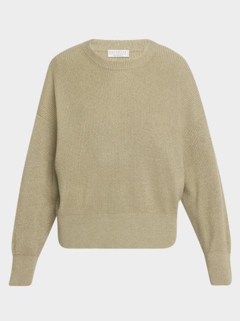 Sparkling Cashmere Winter Vanise Crewneck Sweater