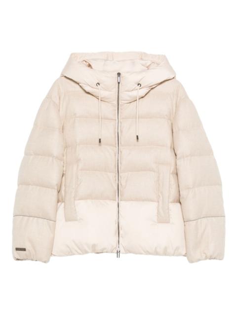 hooded quilted jacket
