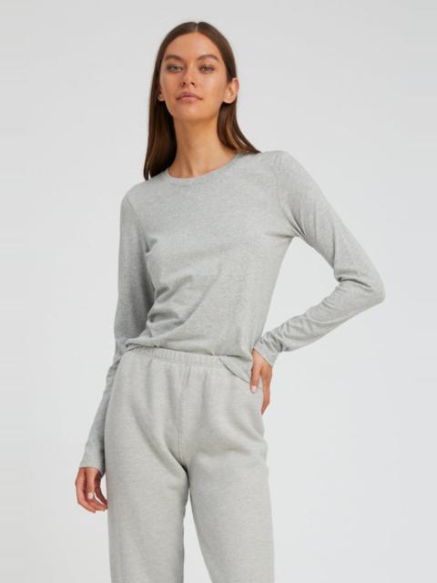 HEATHER GREY LONG SLEEVE BABY TEE