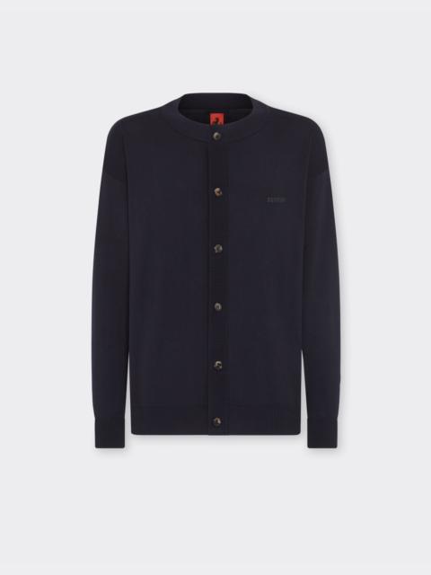 Cotton and silk cardigan