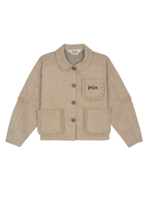 Boxy Ruffle Jacket - Natural