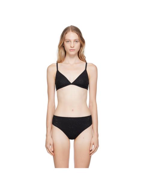 Black Semi-Sheer Bra