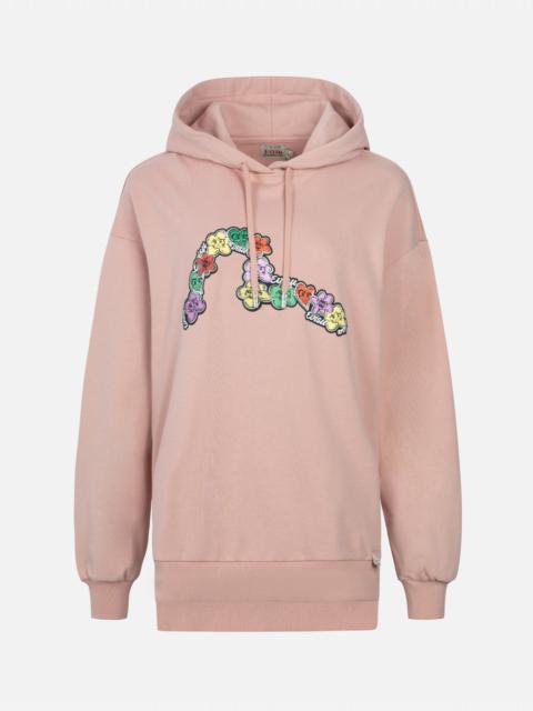 DARUMA FLORAL SEAGULL PRINT OVERSIZED SWEATSHIRT