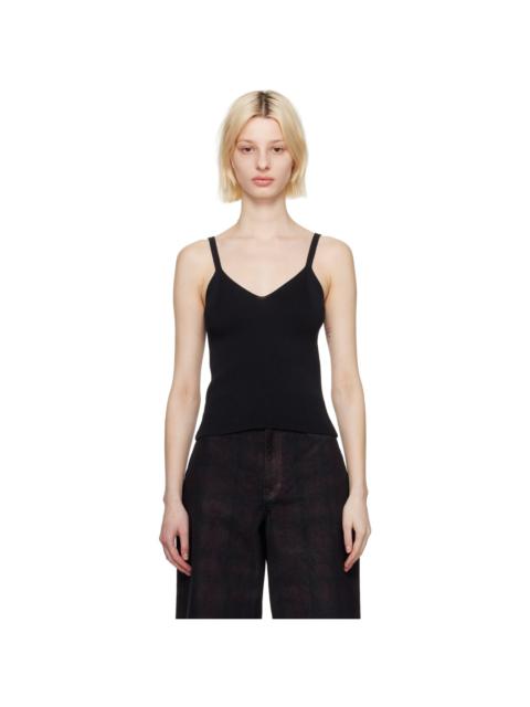 Black V-Neck Tank Top