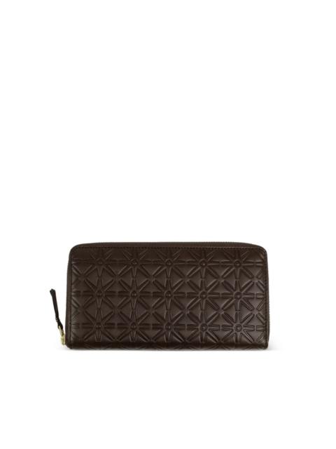 monogram-pattern leather wallet