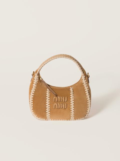 Wander suede and crochet bag