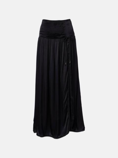 Scalloped maxi skirt